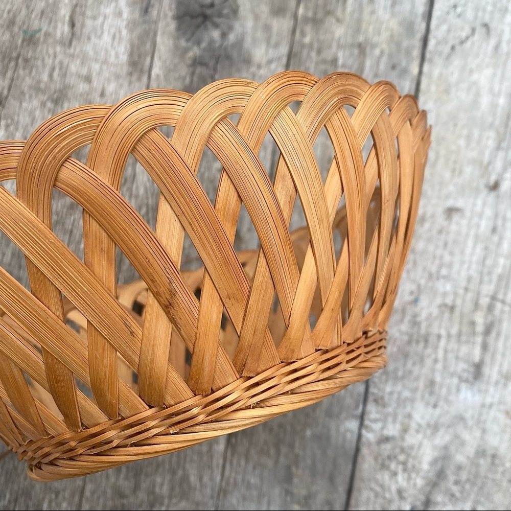 Vintage Boho Woven Basket